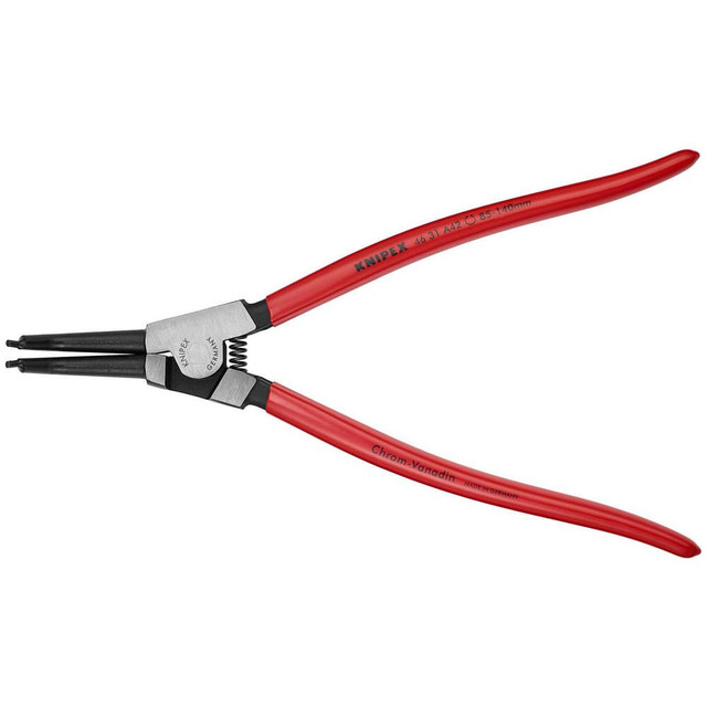 Knipex 46 31 A42 Retaining Ring Pliers; Type: External Snap Ring Pliers ; Tip Angle: 45 ; Ring Diameter Range (Inch): 3-11/32 to 5-1/2 ; Overall Length (Inch): 12-1/4in ; Tip Type: Fixed ; Body Material: Chrome Vanadium Steel