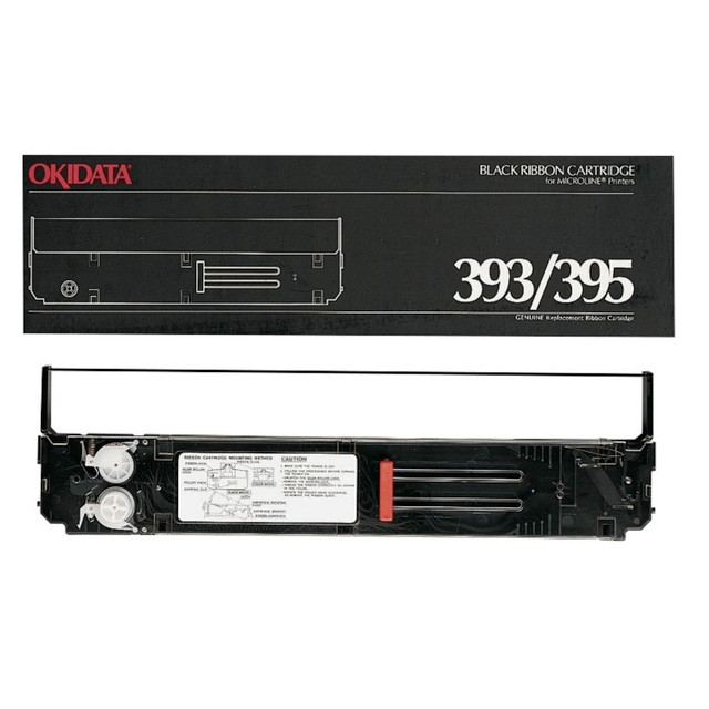 Compatible Axis Communications models: AX-393.  . Compatible Bren models: 8393BC, 8393EBC.  . Compatible Decision 1Data models: 6534, 6534C.  . Compatible Memorex models: 1316, 1827.  . Compatible OKI models: Microline : 393, 393 Plus, 393C, 393C Plus, 395, 395 C.   ET 8550.  . Compatible Siemens models: Highprint 4400, Highprint 4500.  .    Yield is approximate  Also works in Microline 393C, 393C+, 395 and 395C  Made of durable nylon  Easy to install  Compatible with Oki Microline 393, 393+  Quality ribbon for your printer.  Recycling solution - designed to encourage recycling, helping you divert materials from landfill.
