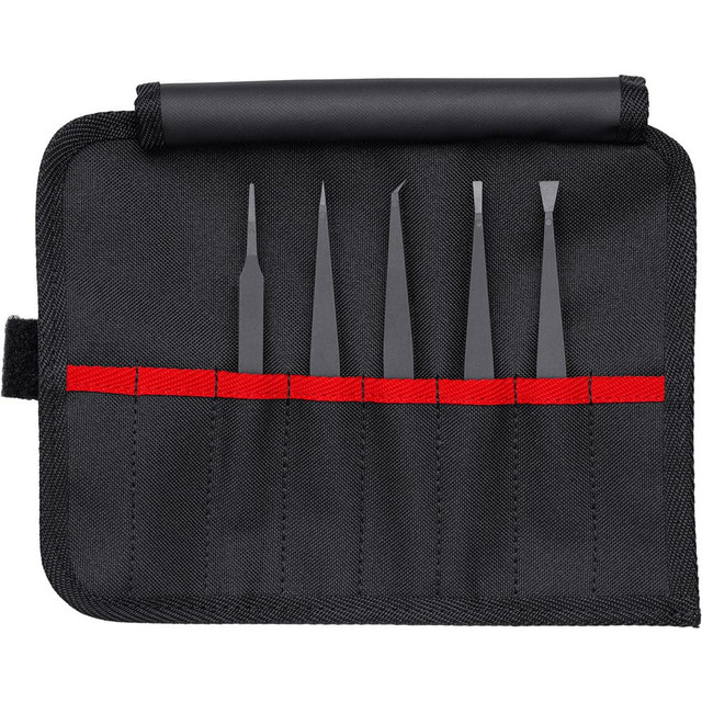 Knipex 92 00 05 ESD Tweezer & Tong Sets; Material: Plastic ; Number of Pieces: 5 ; Container Type: Pouch ; Magnetic: No ; Includes: 92 09 01 ESD; 92 09 02 ESD; 92 09 03 ESD; 92 09 04 ESD; 92 09 05 ESD ; Insulated: No