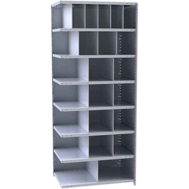 Hallowell A5534-12HG Bin Shelving; Bin Shelving Type: Clip Shelving ; Shelf Construction: Solid ; Shelf Type: Fixed ; Shelf Capacity: 800 ; Assembled: No ; Shelf Material: Steel
