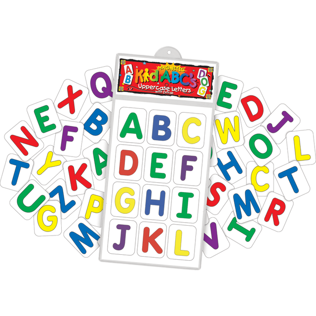 BARKER CREEK PUBLISHING, INC. LM1120 Barker Creek Magnets, Magnetic KidABCs, Uppercase Letters, Grades Pre-K-2, Pack Of 38