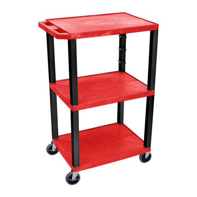 Luxor UCPL1RE-B Carts; Cart Type: Utility Cart ; Caster Type: Stem Caster ; Caster Configuration: Swivel with Brake ; Caster Mount Type: Replaceable ; Brake Type: Wheel Brake ; Assembly: Assembly Required