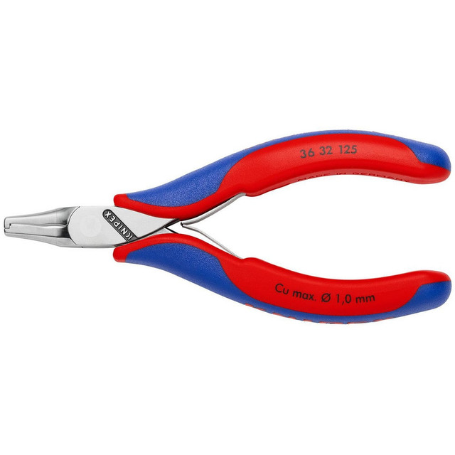 Knipex 36 32 125 Long Nose Pliers; Pliers Type: Electrician's Pliers ; Jaw Texture: Smooth ; Jaw Length (Inch): 23/32 ; Jaw Width (Inch): 29/64 ; Jaw Bend: 0.95 ; Handle Type: Comfort Grip