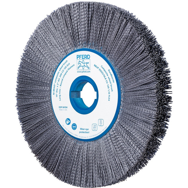 PFERD 79184194 Wheel Brush:  14" Wheel Dia,  1" Face Width,  Crimped & Round