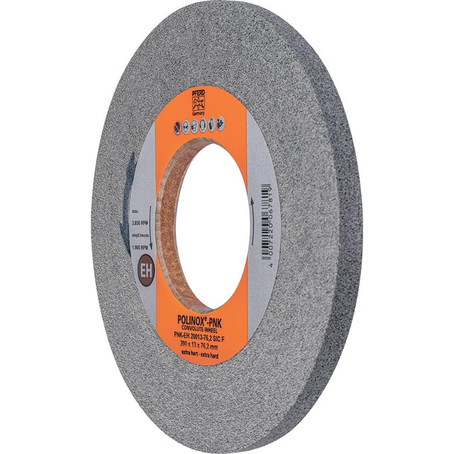 PFERD 47802882 Deburring Wheel: 8" Dia, 1/2" Face Width, 3" Hole, Silicon Carbide