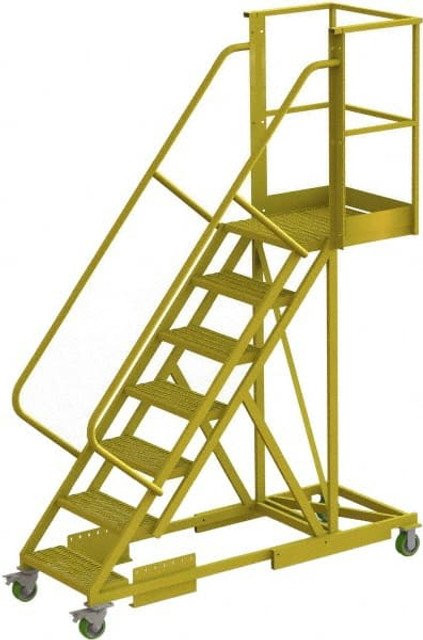 TRI-ARC UCS500720242 Steel Rolling Ladder: 7 Step