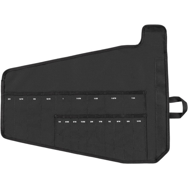 Tekton OTP21104 Tool Pouches & Holsters; Holder Type: Rollup Pouch ; Tool Type: Combination Wrench ; Closure Type: Hook & Loop ; Material: Polyester ; Color: Black ; Belt Included: No