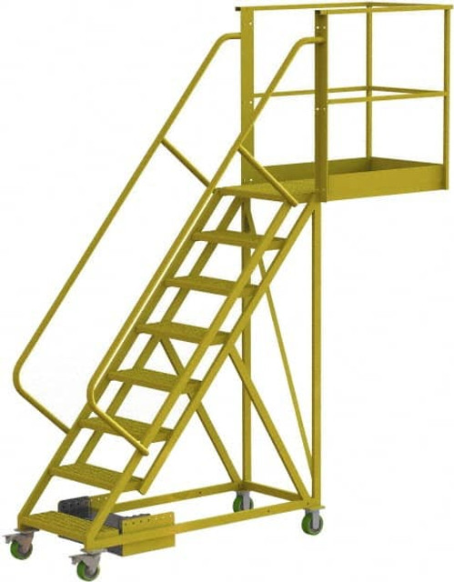TRI-ARC UCU500840246 Steel Cantilever Rolling Ladder: 8 Step