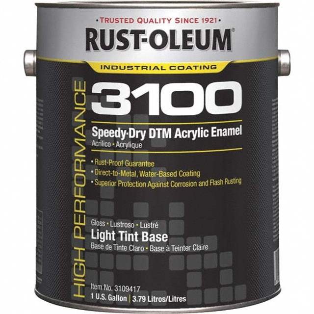 Rust-Oleum 3109417 Industrial Enamel Paint: 10 gal, Gloss, Light Base