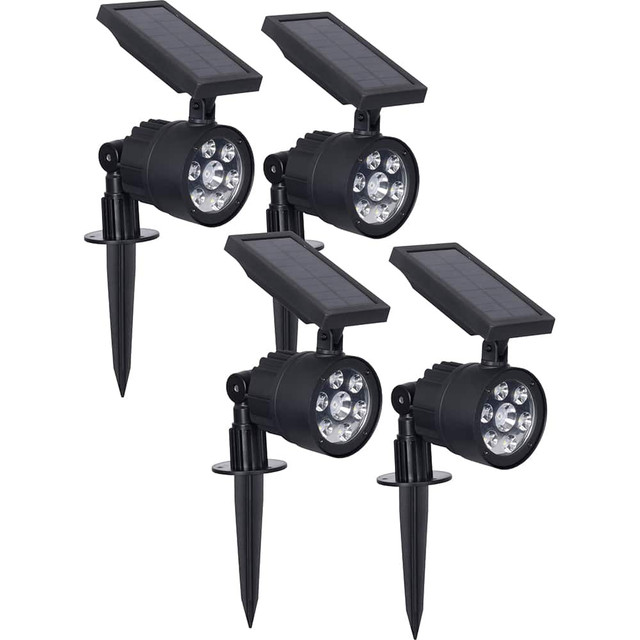 Westinghouse SR32AB94H-08 Landscape Light Fixtures; Type of Fixture: Solar Spot Light ; Mounting Type: Ground; Wall ; Lamp Type: LED ; Housing Material: Plastic ; Housing Color: Black ; Wattage: 1.8