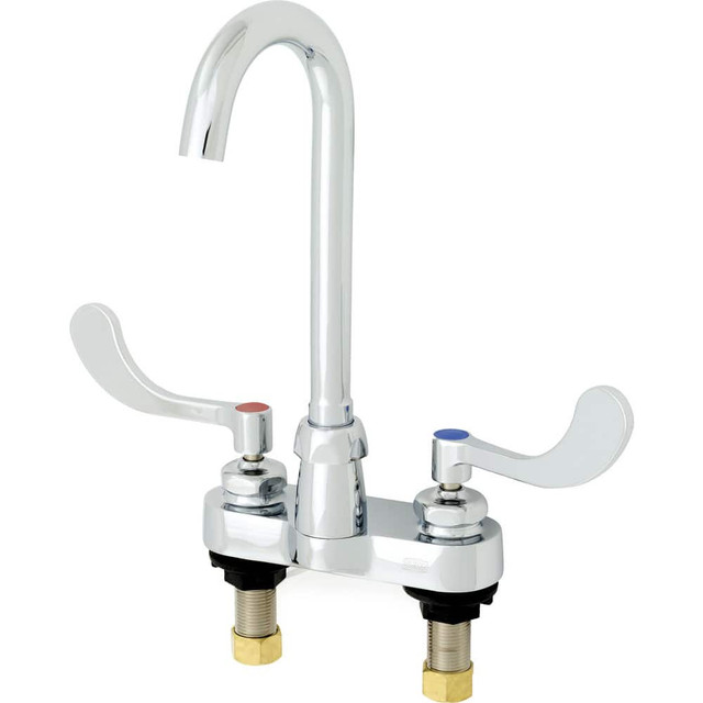 Zurn Z812A4-XL-FC0.5 Lavatory Faucets; Inlet Location: Bottom ; Spout Type: Swivel Gooseneck ; Inlet Pipe Size: 3/8 ; Inlet Gender: Female ; Handle Type: Wrist Blade ; Maximum Flow Rate: 0.5