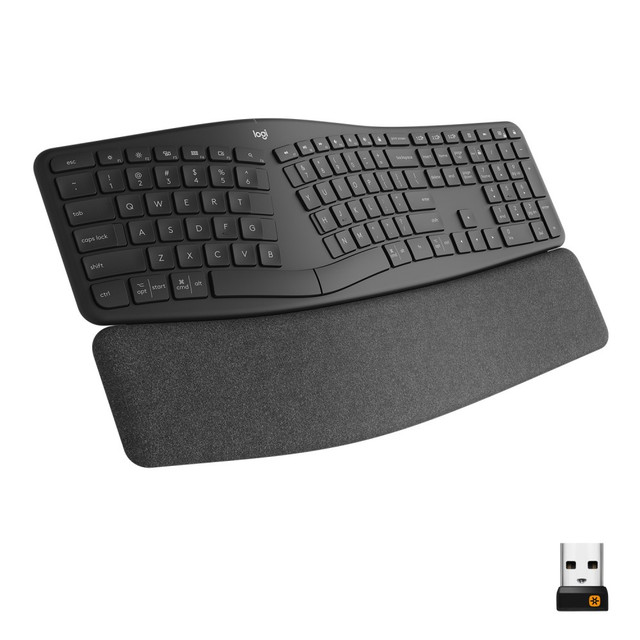 LOGITECH 920-009166  ERGO K860 Wireless Ergonomic Keyboard - Split Keyboard, Wrist Rest, Natural Typing, Stain-Resistant Fabric