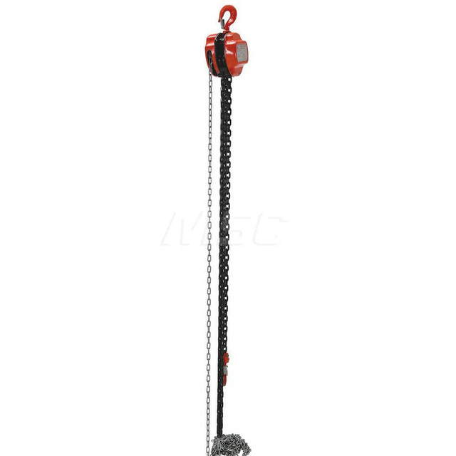 Vestil HCH-3-15 Manual Hand Chain Hoist: 3,000 lb Working Load Limit, 15' Max Lift