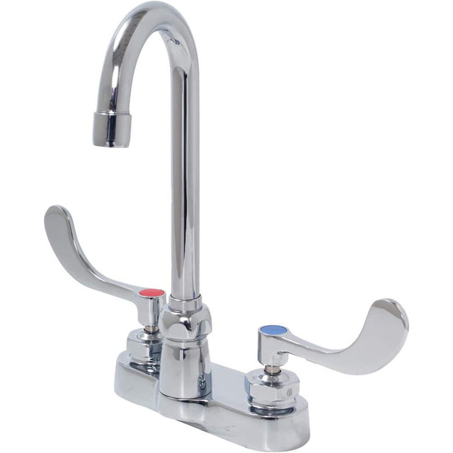 Zurn Z812A4-XL-FC1.5 Lavatory Faucets; Inlet Location: Bottom ; Spout Type: Swivel Gooseneck ; Inlet Pipe Size: 3/8 ; Inlet Gender: Female ; Handle Type: Wrist Blade ; Maximum Flow Rate: 1.5