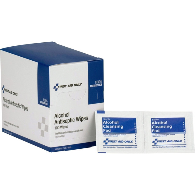 FIRST AID ONLY, INC. H305 First Aid Only Alcohol Cleansing Pads - 100 / Box