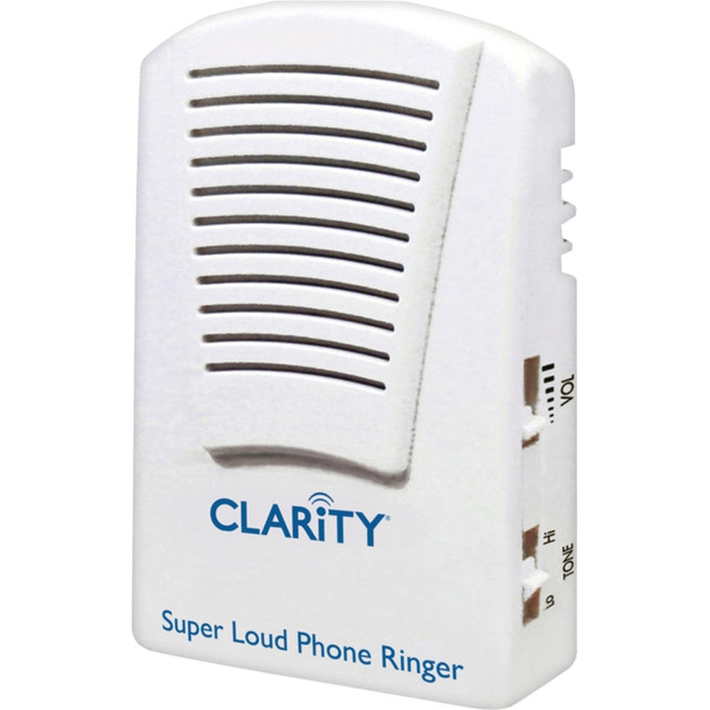 POLY 55173 Clarity SR100 Super Loud Phone Ringer - Phone Line (RJ-11) - White POLY 55173 Clarity SR100 Super Loud Phone Ringer - Phone Line (RJ-11) - White