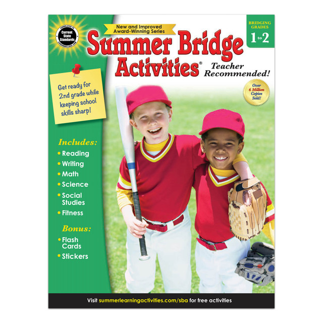 Designed to keep kids mentally and physically sharp while preventing a summer learning gap. Includes daily exercises that are a great way to give your child a head start on the next school year.  Daily 15-minute exercises help provide an edge to give your child a more successful upcoming school year.  Fun activities help ensure children are mentally and physically active during the summer. Kids can learn to set goals, develop character and practice their fitness by exploring outside.  Hands-on exercises can be completed just about anywhere.  Helps prevent summer learning loss, so kids are ready to go when the new school year comes around.  Includes 12 weeks of activities to keep kids busy all summer long.  Designed for students about to enter grade 2.  Activities include reviewing 2-digit place value and verb tenses and learning new skills, like measurement and compound words.