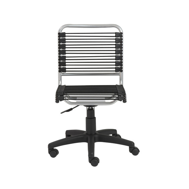 EURO STYLE, INC. 02546 Eurostyle Round Bungie Low-Back Commercial Office Chair, Black/Silver