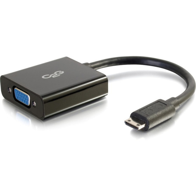 LASTAR INC. 41353 C2G Mini HDMI to VGA Adapter - Mini HDMI to VGA Converter - Male to Female - HDMI/VGA for Video Device, Notebook, Monitor - 8in - 1 x HDMI (Mini Type C) Male Digital Audio/Video - 1 x HD-15 Female VGA - Shielding - Black""" LASTAR INC. 41353 C2G Mini HDMI to VGA Adapter - Mini HDMI to VGA Converter - Male to Female - HDMI/VGA for Video Device, Notebook, Monitor - 8in - 1 x HDMI (Mini Type C) Male Digital Audio/Video - 1 x HD-15 Female VGA - Shielding - Black"""