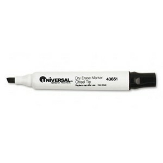 UNIVERSAL OFFICE PRODUCTS 43651 Universal Dry Erase Marker - Marker Point Style: Chisel - Ink Color: Black