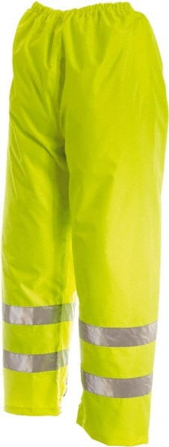 Viking D6323WPG-S Pants: Size S, ANSI 107-2010 Class E, Level 2 & CSA Z96-09 Class 2, Level 2, High-Visibility Lime, Polyester