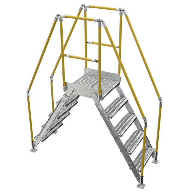 Vestil COL-5-46-14-HDG Rolling Ladder: Type IA, 50" Platform, 500 lb Capacity, 5 Step, 29-1/4" Base