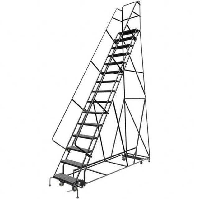 TRI-ARC KDED115246 Steel Rolling Ladder: 15 Step