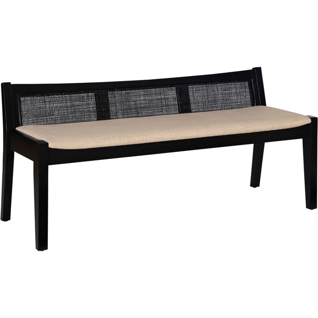 L. POWELL ACQUISITION CORP. Powell ODP2868  Monroe Cane Bench, Beige/Black