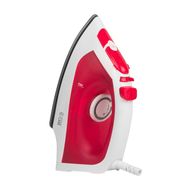 W APPLIANCE COMPANY LLC CCSI100 Commercial Care 1200W Steam Iron, 9-11/16in x 4-11/16in, Red W APPLIANCE COMPANY LLC CCSI100 Commercial Care 1200W Steam Iron, 9-11/16in x 4-11/16in, Red
