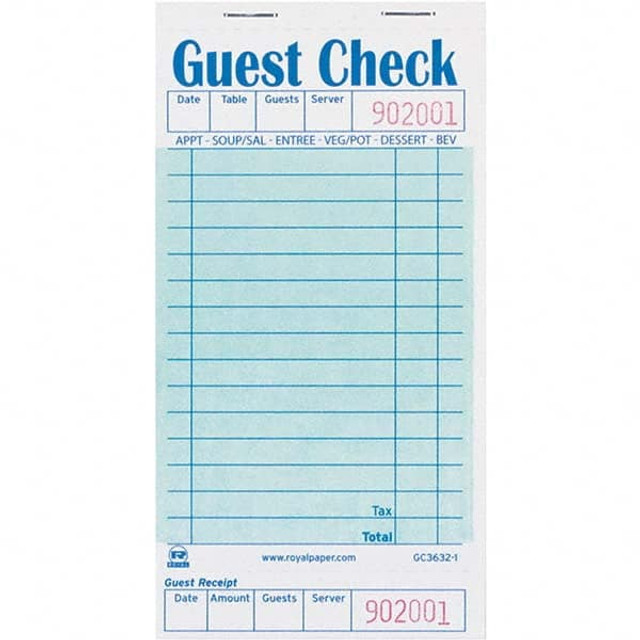 Royal Paper RPPGC36321 Guest Book: 50 Sheets, One Form per Sheet Ruled