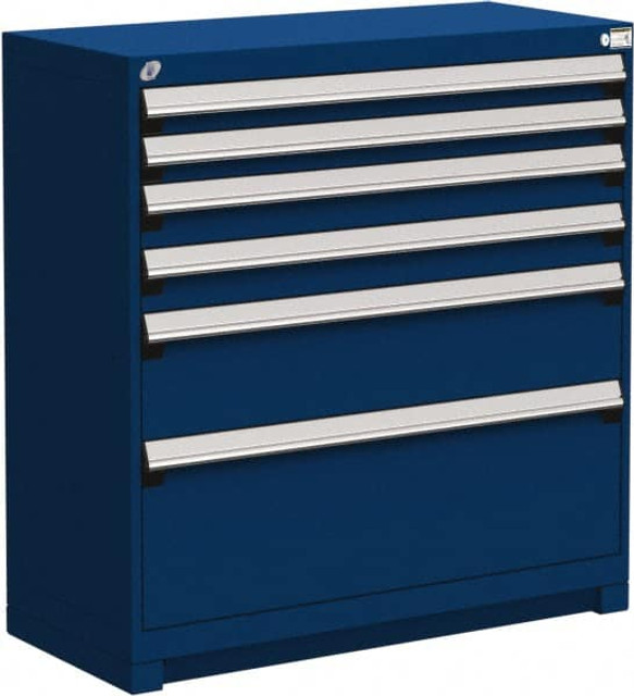 Rousseau Metal R5AJG-3803-055 6 Drawer Avalanche Blue Steel Modular Storage Cabinet