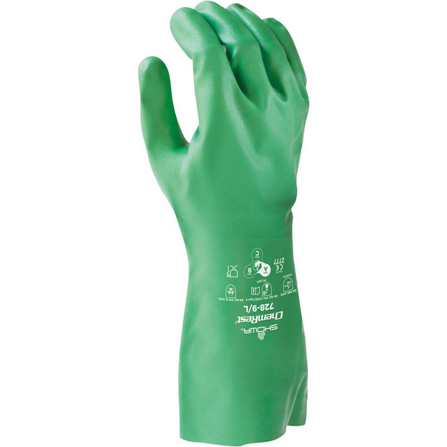 SHOWA 728-11 Chemical Resistant Gloves; Glove Type: General Purpose Chemical-Resistant ; Material: Nitrile ; Size: 2X-Large ; Numeric Size: 11 ; Coating Material: Nitrile ; Lining Material: Unlined