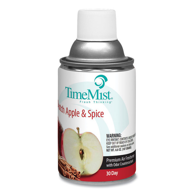 ZEP INC. TimeMist® 1042818 Premium Metered Air Freshener Refill, Dutch Apple and Spice, 6.6 oz Aerosol Spray, 12/Carton
