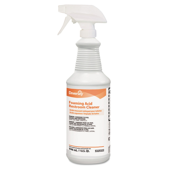 DIVERSEY 95325322 Foaming Acid Restroom Cleaner, Fresh Scent, 32 Oz Bottle, Case Of 12 DIVERSEY 95325322 Foaming Acid Restroom Cleaner, Fresh Scent, 32 Oz Bottle, Case Of 12