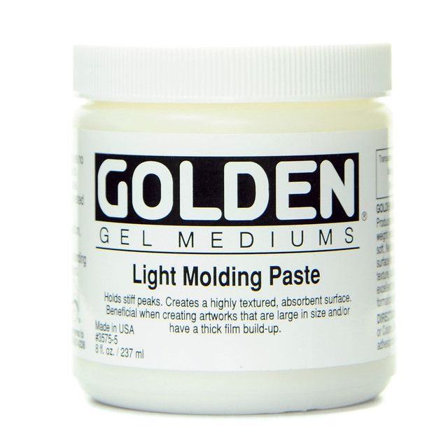 GOLDEN ARTIST COLORS, INC. 3575-5 Golden Molding Paste, Light, 8 Oz