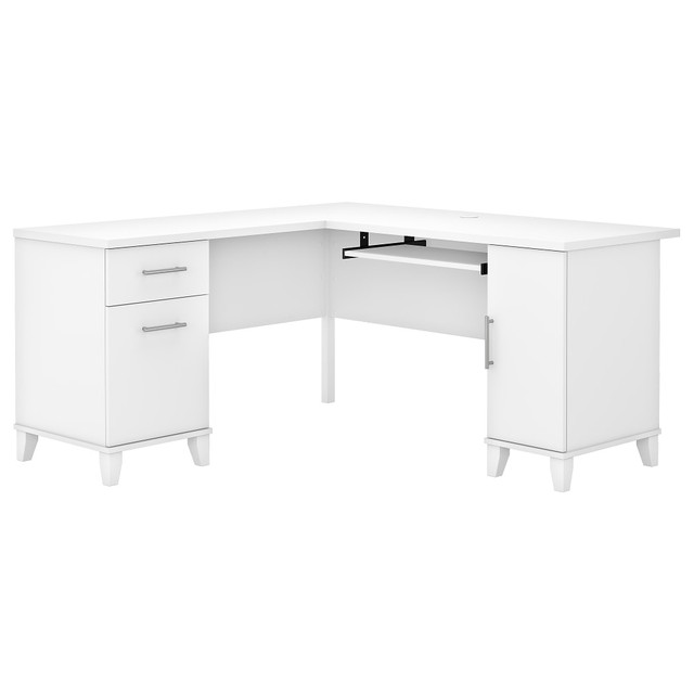 BUSH INDUSTRIES INC. WC81930K Bush Business Furniture Somerset 60inW L-Shaped Corner Desk, White, Standard Delivery