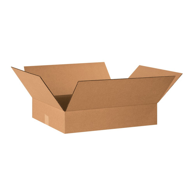 B O X MANAGEMENT, INC. 20164 Partners Brand Flat Corrugated Boxes, 20in x 16in x 4in, Kraft, Pack Of 25