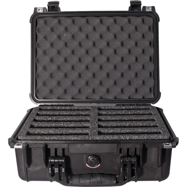 CRU Wiebetech 30030-0030-0021  Protective Hard Drive Case - Internal Dimensions: 14.62in Length x 10.18in Width x 6in Depth - External Dimensions: 16in Length x 13in Width x 6.9in Depth - 3.89 gal - 10 x Hard Drive - Double Throw Latch Closure - For 
