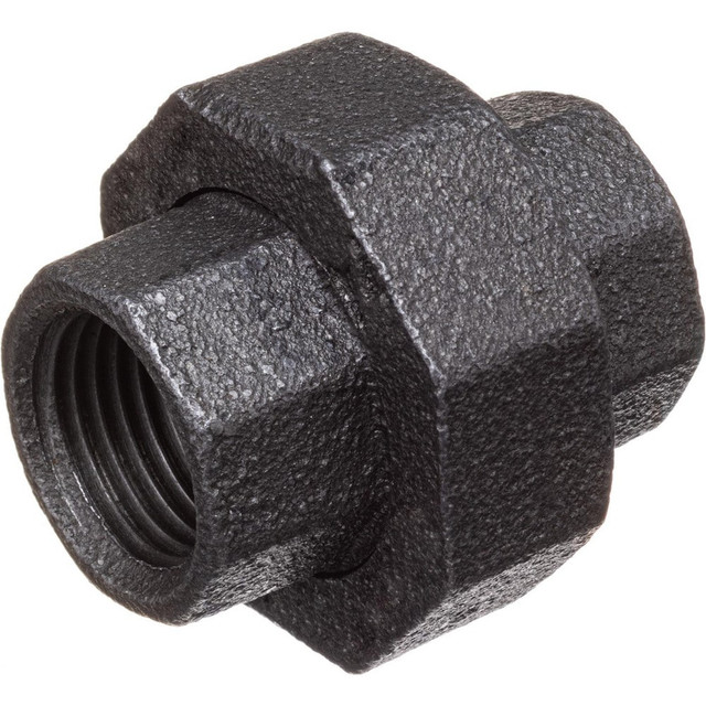 USA Industrials ZUSA-PF-15854 Black Pipe Fittings; Fitting Type: Union ; Fitting Size: 1" ; End Connections: NPT ; Material: Malleable Iron ; Classification: 150 ; Fitting Shape: Straight