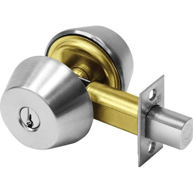 Sargent 484 26D Deadbolts; Deadbolt Type: Deadlocking Latch ; Lock Type: Double Cylinder ; Finish: Satin Chrome ; Hand Orientation: Non-Handed ; Lockset Grade: Grade 1