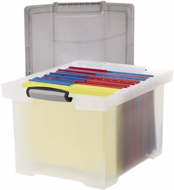 Storex STX61530U01C 1 Compartment, 18-1/2" Wide x 10-7/8" High x 14-1/4" Deep, Portable Storage Box