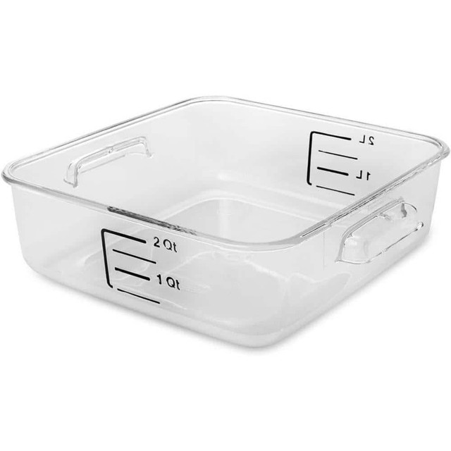 Rubbermaid FG630200CLR Food Storage Container: Polycarbonate, Square