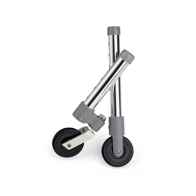 MEDLINE INDUSTRIES, INC. MDS86615SW Medline Replacement Walker Wheels, 3in, Silver, Set Of 2 MEDLINE INDUSTRIES, INC. MDS86615SW Medline Replacement Walker Wheels, 3in, Silver, Set Of 2