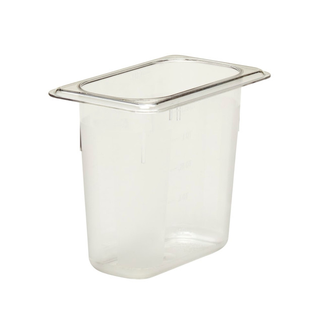 CAMBRO MFG. CO. 96PCW135 Cambro Camwear GN 1/9 Size 6in Food Pans, 6inH x 4-1/4inW x 7inD, Clear, Set Of 6 Pans