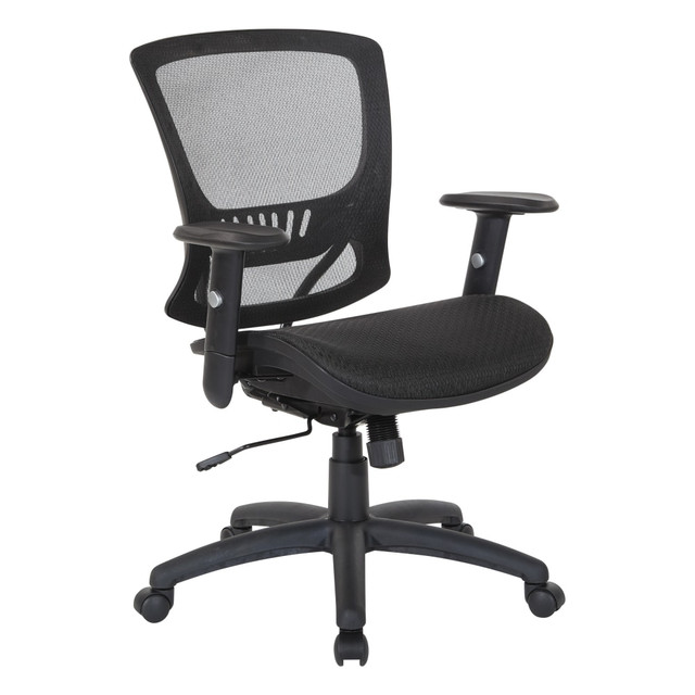 OFFICE STAR PRODUCTS Office Star EM98910-3  Ergonomic Mesh Mid-Back Manager's Chair, Black