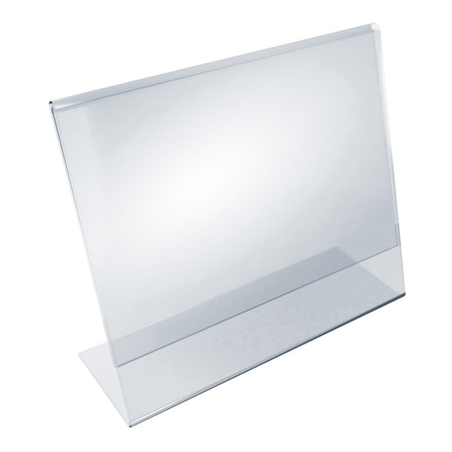 AZAR DISPLAYS 112719 Acrylic Horizontal L-Shaped Sign Holders, 8inH x 10inW x 3inD, Clear, Pack Of 10 Holders AZAR DISPLAYS 112719 Acrylic Horizontal L-Shaped Sign Holders, 8inH x 10inW x 3inD, Clear, Pack Of 10 Holders