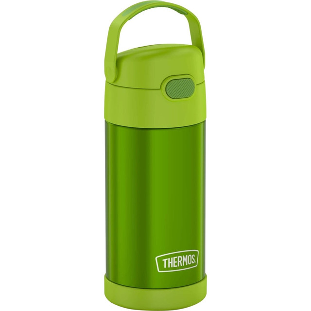 KING-SEELEY THERMOS/THERMOS Thermos F4100LM6  FUNtainer Water Bottle 12Oz - 12 fl oz - Lime, Green - Stainless Steel, Silicone