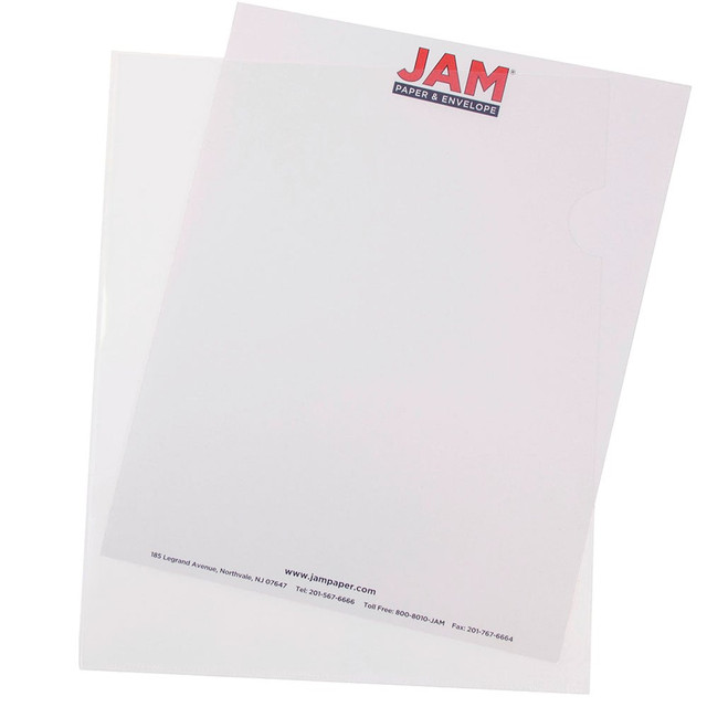 JAM PAPER AND ENVELOPE 2226316988 JAM Paper Plastic Sleeves, 9in x 11 1/2in, 1in Capacity, Clear, Pack Of 12 JAM PAPER AND ENVELOPE 2226316988 JAM Paper Plastic Sleeves, 9in x 11 1/2in, 1in Capacity, Clear, Pack Of 12