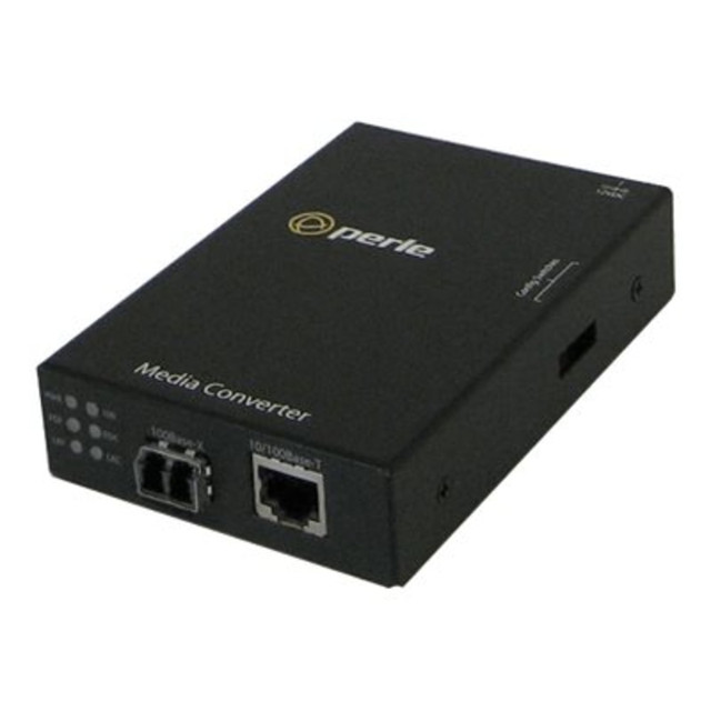 PERLE SYSTEMS 05050424 Perle S-110-M2LC2 - Fiber media converter - 100Mb LAN - 10Base-T, 100Base-TX, 100Base-BX - RJ-45 / ST single-mode - up to 24.9 miles - 1310 (TX) / 1550 (RX) nm