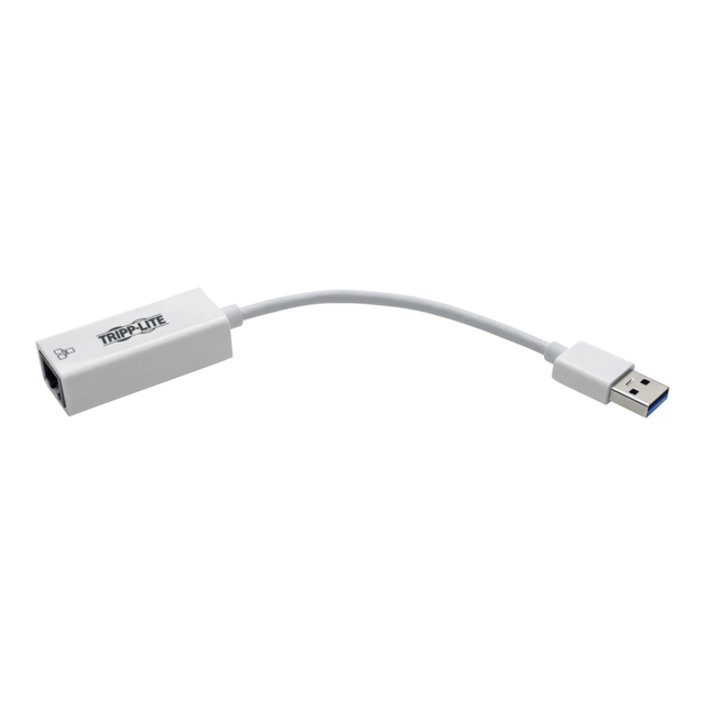 TRIPP LITE U336-000-GBW  USB 3.0 SuperSpeed to Gigabit Ethernet NIC Network Adapter RJ45 10/100/1000 White - Network adapter - USB 3.0 - Gigabit Ethernet - white